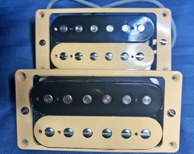 Gibson Humbucker Pickup Set Burstbucker 3 & '57 Classic Zebra 4-Conductor Mint. w/ Rings & Hardware