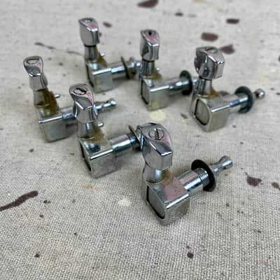 Vintage Fender 6 In-Line Guitar Tuners-Tuning Keys Chrome Circa 1970's 1980's image 12