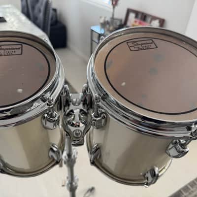 Slingerland Magnum 1979 Silver Mist Power toms 6x10, 8x10 w/Stand XLNT Cond! image 23