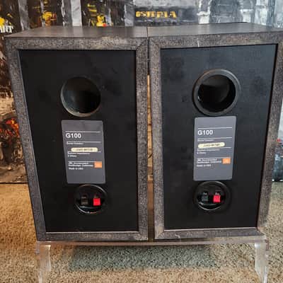 JBL JBL G100 set of vintage, 2-way passive bookshelf studio speakers 90s - Black image 6