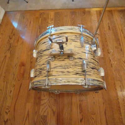 Pearl Vintage President 14 x 22 Bass Drum White Tiger Eye Finish All Original Japan Made! image 8