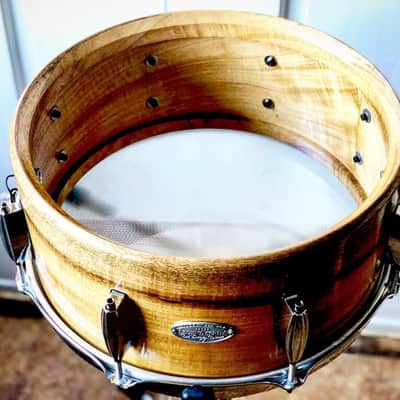 Doc Sweeney Drums 14x6.5 Legend Series Steam Bent Myrtle Snare Drum 2019 Natural image 2