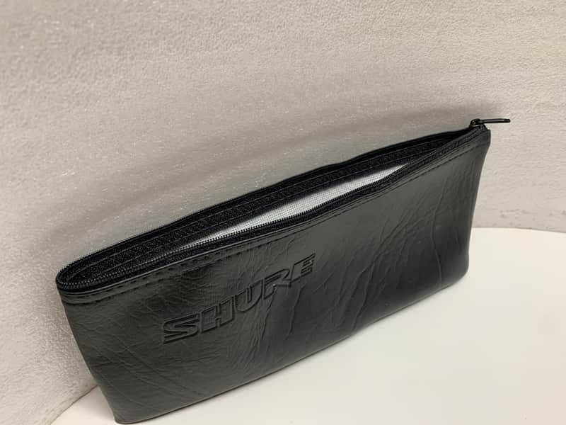 SHURE VINYL ZIPPERED MICROPHONE POUCH/SM57, SM58, SM56/ MAKE OFFER! image 1