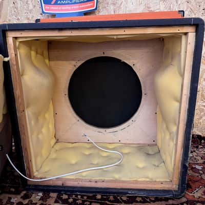 Vintage 1960s 1970s Laney Supergroup Bass Guitar 1x18 Amplifier Cabinet EMPTY image 9