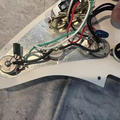 Unknown Loaded Strat Pickguard Aged White Single Ply Pickguard image 3
