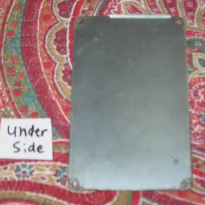 used vintage DOD Bottom Plate for Performer Series pedals (NOTE: screw holes are on are on 4  corners areas) +feet, NO: pedal/other parts - early 1980s Metal Plate has Metallic Silver Finish on both sides, NO rubber padding, NO black print on silver label image 4