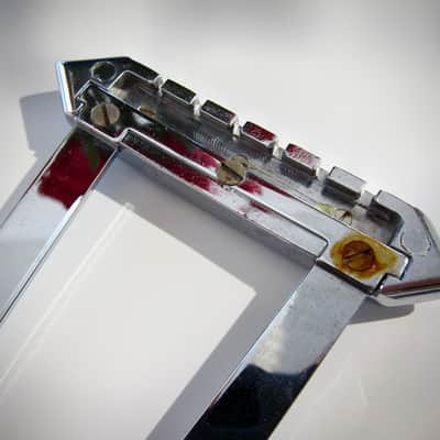 Gibson ES-175 & Other Gibson Archtops Tailpiece Authentic Vintage Part Circa-1970s-1980s-Chrome image 9