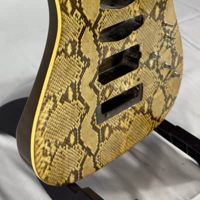 Unbranded Super Strat Style Electric Guitar Body HSS - Custom Snake Skin Finish image 3