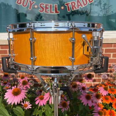 Maelo Drums 5th Anniversary Curly Maple 5.5x14 Snare Drum image 3