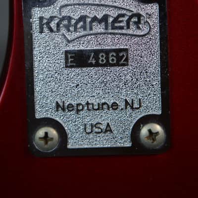 1986 Red Kramer American Pacer Deluxe Guitar Floyd Rose w/OHSC Matching Headstok image 2