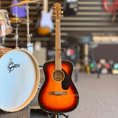 Fender CC-60S Concert Acoustic Guitar Sunburst image 4