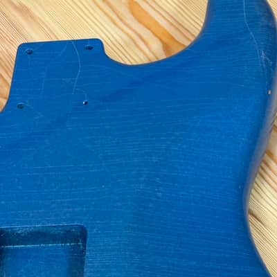 1740g Kohlin Guitars S-Type Roasted Pine replacement body Aged Nitro Relic Vintage blue sparkle Made in Sweden image 8