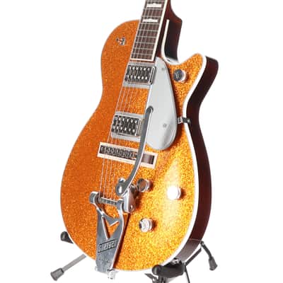 Gretsch G6129T-89 Vintage Select '89 Sparkle Jet with Bigsby, Gold Sparkle, Premium Setup (RC1) (92909) image 4