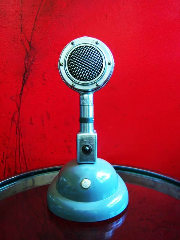 Vintage RARE 1930's Shure 70H crystal microphone w Shure S-36 stand and A84B adapter 55 55S 737A image 1