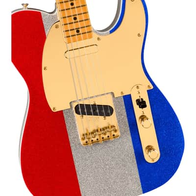 Fender Limited Edition Buck Owens Signature Telecaster - Red Silver and Blue Sparkle image 1