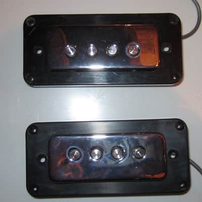 Shaftesbury  3263 hollow-body bass pickups  1965  Chrome with black trim image 1