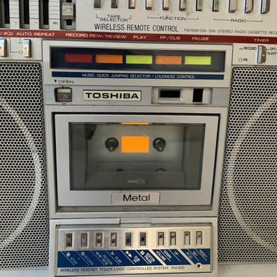 toshiba RT-S931 SILVER Boombox RadioRecorder Cassette Gettho Blaster Bombeat Player Classic image 5