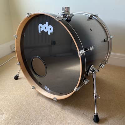PDP Concept Maple 8-Piece Shell Pack - Silver to Black Sparkle Fade (Upgraded Double Kick Drum Setup) image 2