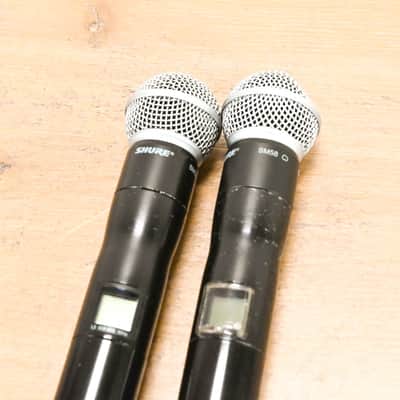 Shure UR4D Wireless Receiver w/ two UR2/SM58 Handheld Mics - L3 Band CG0128N image 13