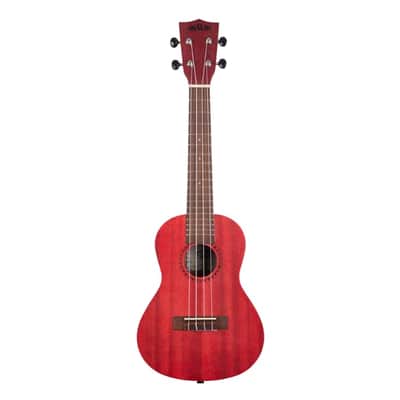 Kala Brand Music Co. Watercolor Meranti Collection, 4-String Ukulele, Right, RED, Concert (KA-MRT C) image 2