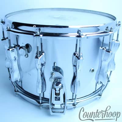 Slingerland 14x9"Magnum Snare Drum TDR 12-Lug 5ply Maple Chrome Wood Vintage 80s image 3