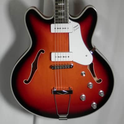 Vox Bobcat V90-SB Sunburst Semi-Hollow Electric with hard case image 5