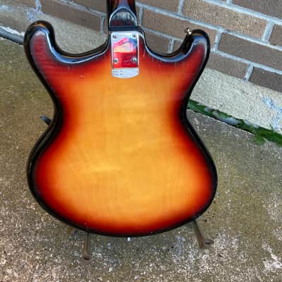 1968  Teisco V2 Sunburst . Very cool MIJ guitar Mezurashi (rare) image 9