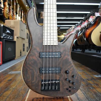 Fodera Emperor Elite 5-String Bass Walnut Burl w/Birdseye Maple Fingerboard, Hard Case image 1