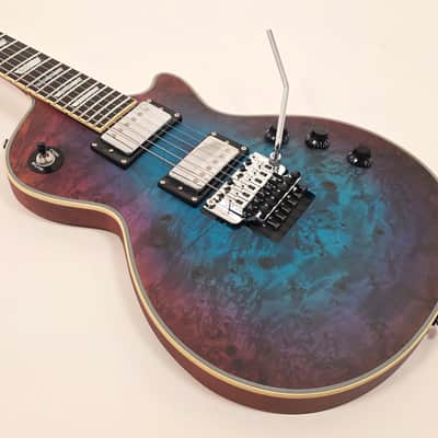 AL-3200MCC-P Agile Special Edition Signature Guitar w/Floyd Rose Chris Poland Blue Purple Burl image 3