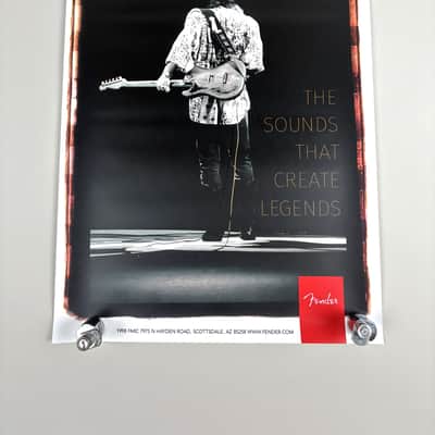 Fender SRV Dealer Poster — The Sounds That Create Legends. 1998 image 1