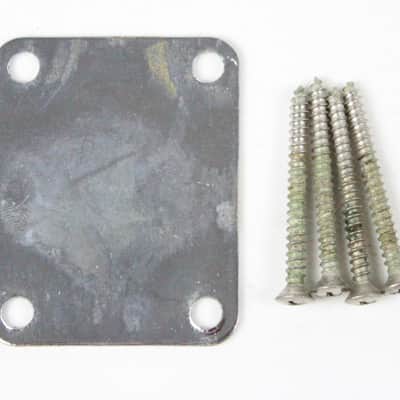 1965 Vintage Fender Precision Bass/Jazz/Telecaster Bass NECKPLATE w/Original Screws L-Series 4-Bolt USA 1960s 1970s Pre-CBS image 3