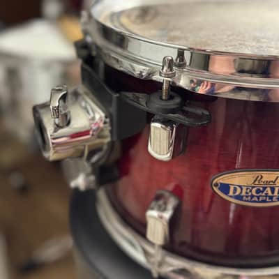 Pearl Decade Maple 10” x 7” Rack Tom - Deep Red Burst Lacquer Finish image 3