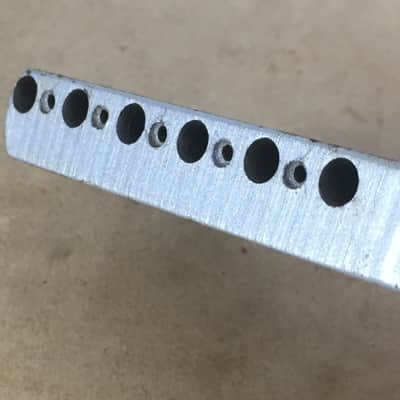 Vintage 1980s Fender Japan Lefty MIJ Tremolo Strat Block 56.5mm Spacing Stratocaster Bridge Steel image 9