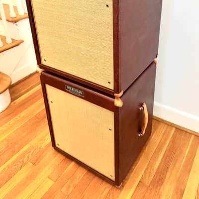 Mesa Walkabout Scout 15” Combo Amp with Matching Extension Cabinet In Rare Wine Red Lizard Tolex image 2