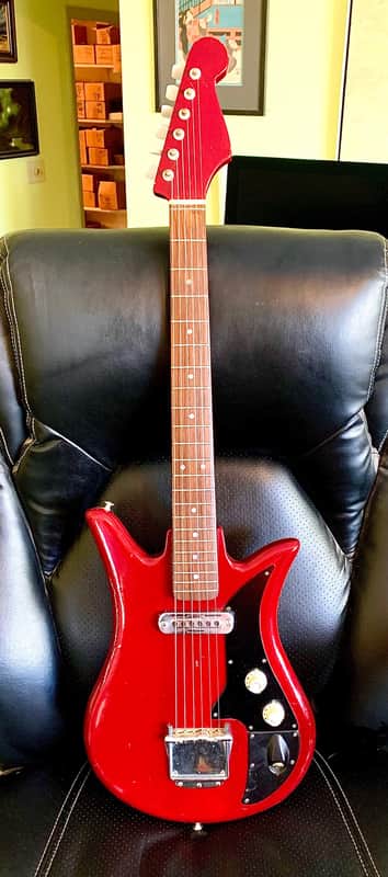 Teisco Early 60s E-110 Tulip 1960s Fiesta Red image 1