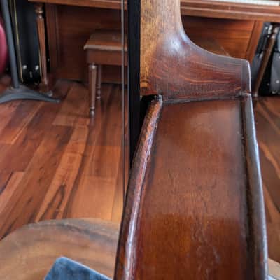 Revived Old German Flush-neck 4/4 Fiddle Good Antique Violin w/ Original Case & Vintage Brazilwood Bow w/ New HairUnlabeled 4/4 Fiddle 4/4 Violin 1890s image 5