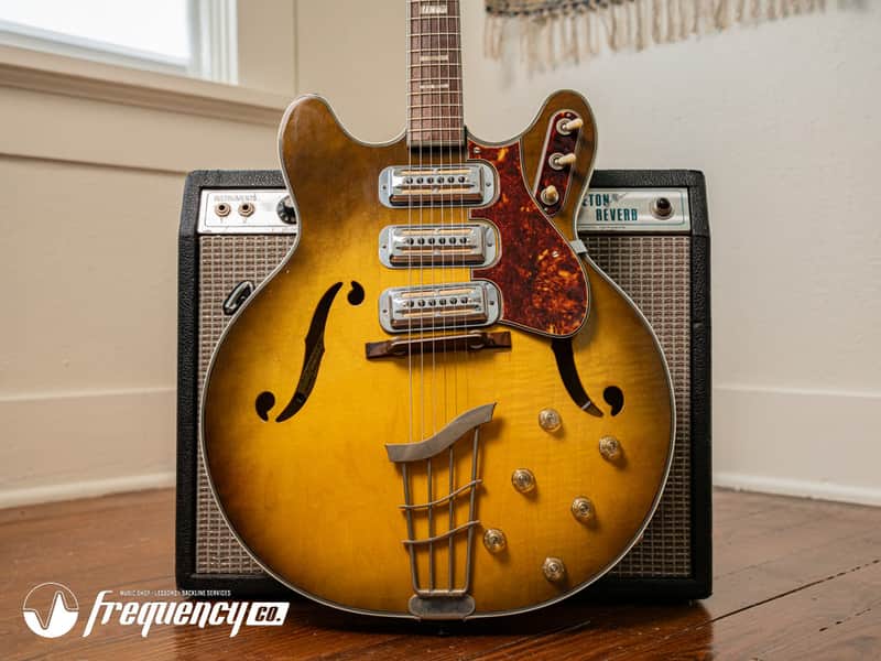 Harmony H-75 Hollowbody Electric Guitar in Vintage Burst - 1963 image 1