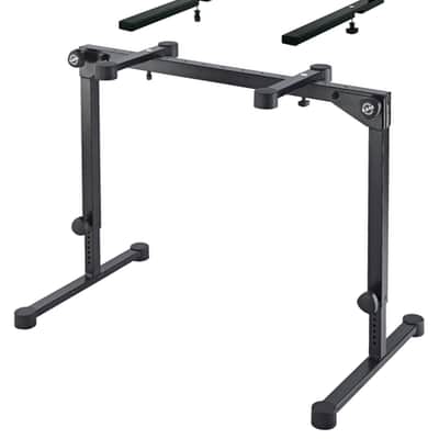 K&M 18820 Omega Pro Keyboard Stand and 2nd Tier Bundle - Black image 3