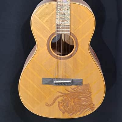 Blueberry NEW IN STOCK Handmade Acoustic Guitar Parlor Sized image 2