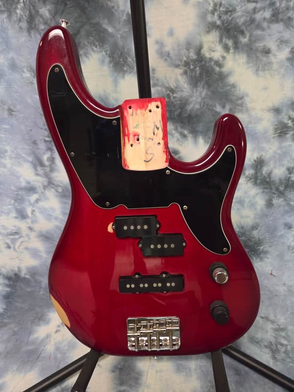 Vintage RARE 1994 Fender Mexico Precision Jazz Cowpoke Active Bass Body Luthier Guitar Parts image 1