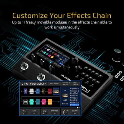 Valeton GP-200LT Multi Effects Pedal Multi Effects Processor Guitar Effects Pedal Bass Pedal Amp Modeling IR Cabinets Simulation Multi-Effects with FX Loop MIDI I/O Stereo OTG USB Audio Interface image 5