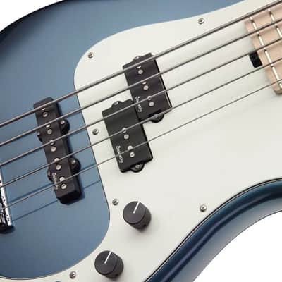 Sadowsky MetroLine 21-Fret Hybrid P/J Bass-Swamp Ash Body-5 String-Solid Dark Lake Placid Blue Metallic High Polish image 5