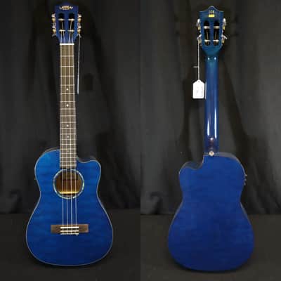 New Lanikai Acoustic Electric Baritone Ukulele QM-BLCEB w/Case image 2