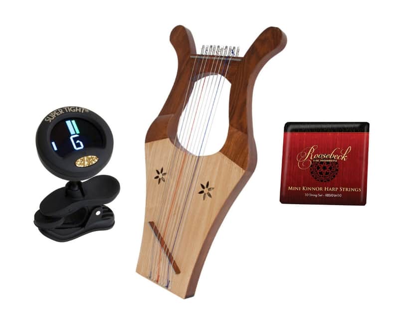 2-Tone Color Package Includes: Kinnor Harp 2-Tone Color + Roosebeck Mini Kinnor Harp Extra String Se image 1