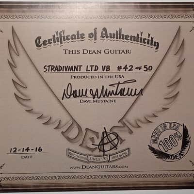 DEAN USA Dave Mustaine StradiVMNT V electric GUITAR Sunburst w/ CASE - Stradi VMNT #42 of 50 image 10