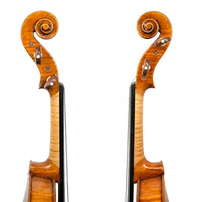 4/4 Handmade Strad Violin Outfit Italian Spruce Flamed Maple Tonica Aubert image 2