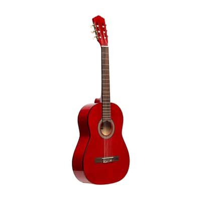 Stagg 3/4 Size Classical Guitar With Linden Top In Vibrant Red image 3
