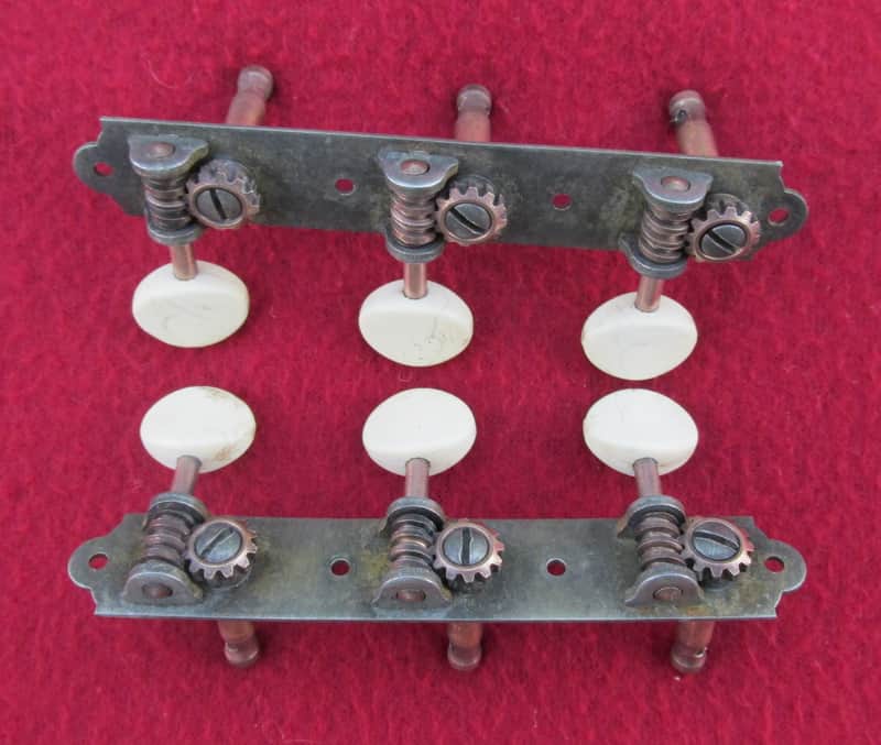 Vintage 1959 Kay Catalina K6868 TUNERS TUNING PEGS-BRASS Posts Pegs-3x3 Kay STYLE LEADER image 1