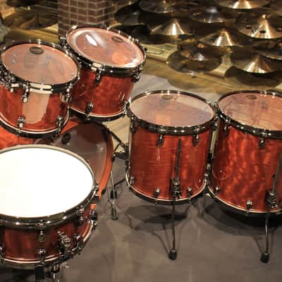 Tama Starclassic Bubinga Figured African Cherry LTD 6pcs Drum set - Used! image 6