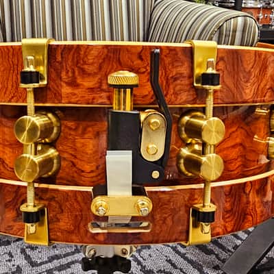 Bearing Edge 14x5.25 Dark Wood Snare Drum RARE 2009 - Lacquer image 2